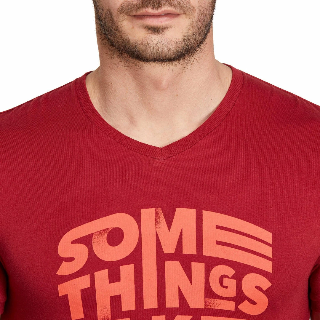 Domyos Men's Gym & Pilates Slim-Fit Cotton T-Shirt