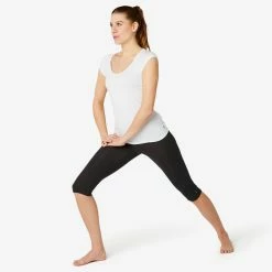 Domyos Exercise & Fitness Apparel Nyamba Fit+ 500, Slim Cropped Leggings, Women's