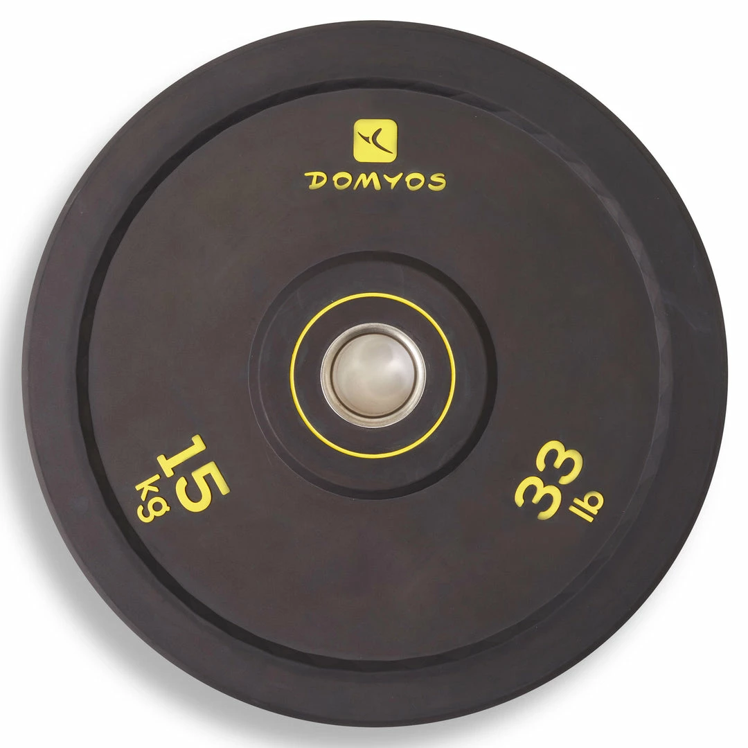 Domyos 33 Lb Weightlifting Olympic Bumper Plate
