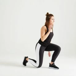 Domyos 120, Fitness Cardio Training Leggings, Women's Exercise & Fitness Apparel