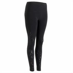 Domyos Exercise & Fitness Apparel Seamless Lace Detail Workout Leggings, Women's