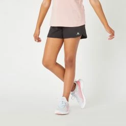 Domyos Girls' Gym Shorts Breathable W500 Exercise & Fitness Apparel