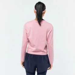 Domyos 500, Cropped Long Sleeve Fitness Sweatshirt Exercise & Fitness Apparel