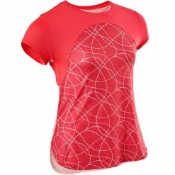 Domyos S900, Short-Sleeved Breathable Gym T-Shirt, Girls' Exercise & Fitness Apparel