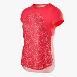 Domyos S900, Short-Sleeved Breathable Gym T-Shirt, Girls' Exercise & Fitness Apparel