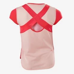 Domyos S900, Short-Sleeved Breathable Gym T-Shirt, Girls' Exercise & Fitness Apparel