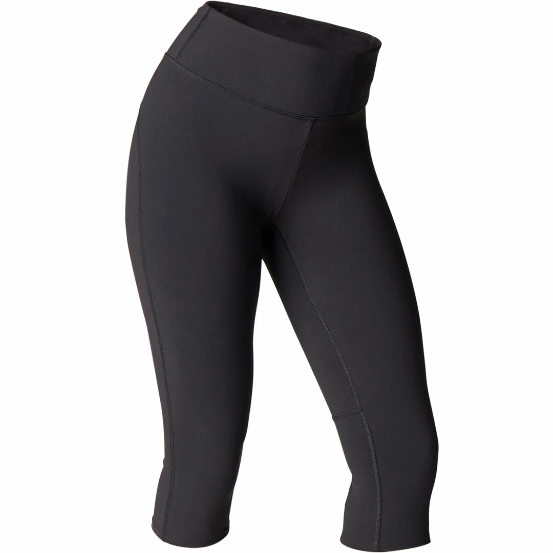 Domyos Yoga+ Women's Cropped Bottoms - Gray/Pink Print Exercise & Fitness Apparel