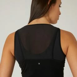 Domyos 900, Stretchy Cotton Fitness Tank Top With Built-in Bra
