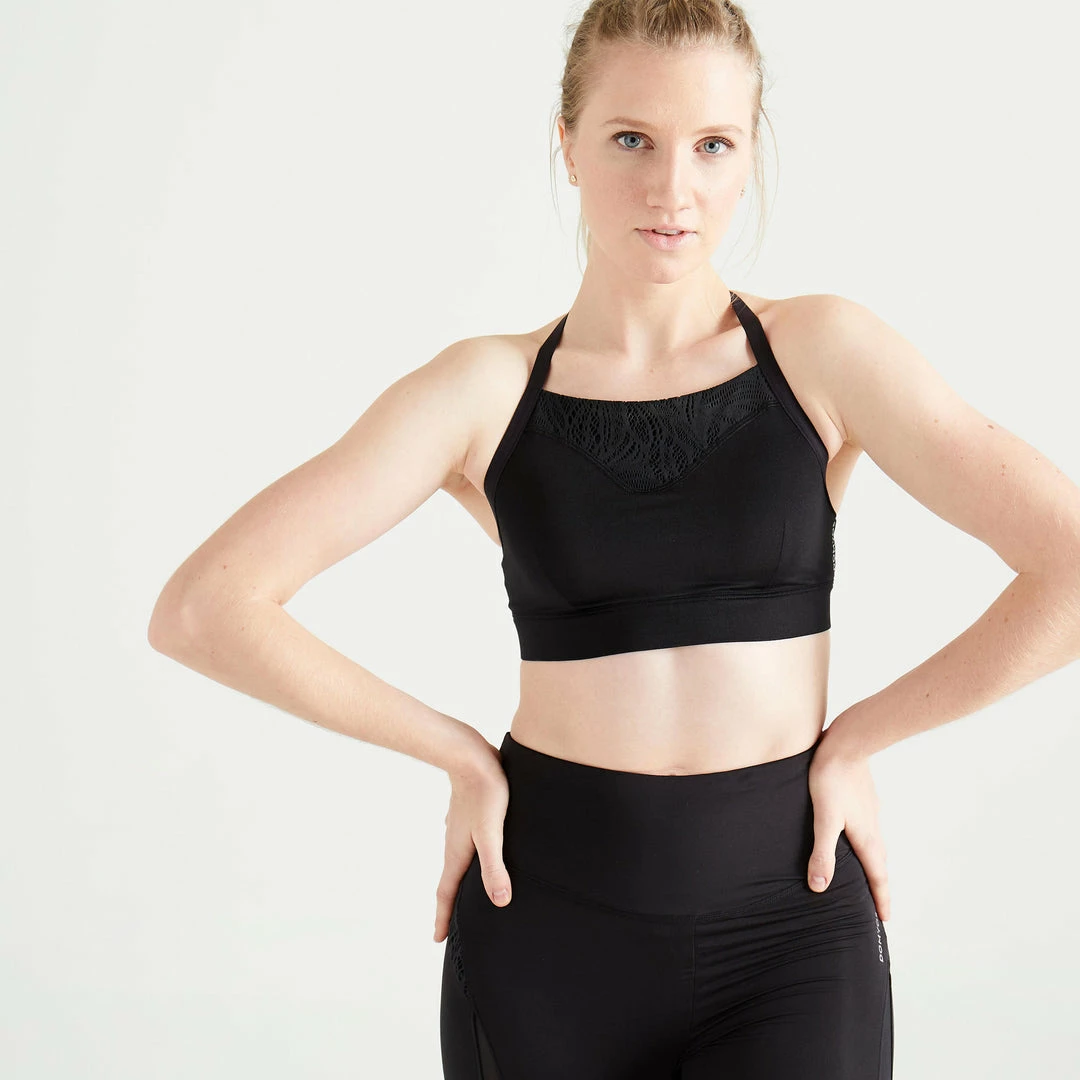 Domyos 120, Fitness Cardio Training Sports Bra, Women's