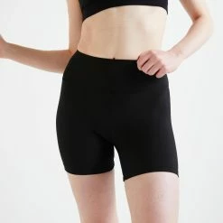 Domyos Exercise & Fitness Apparel High Waisted Bike Shorts, Women’s