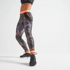 Domyos 500, Fitness Cardio Training Leggings, Women's Exercise & Fitness Apparel