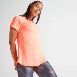 Exercise & Fitness Apparel Domyos 500, Fitness Cardio Training T-Shirt, Women's