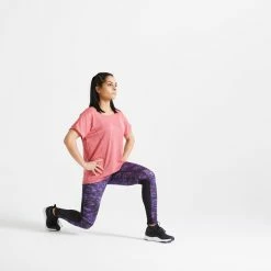 Domyos Exercise & Fitness Apparel FTI500A, High-Waisted Shaping Fitness Leggings, Women's