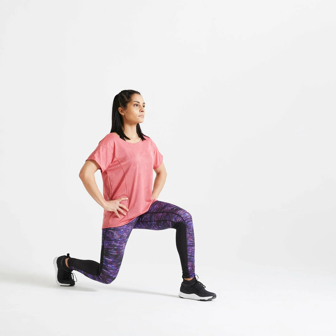 Domyos Exercise & Fitness Apparel FTI500A, High-Waisted Shaping Fitness Leggings, Women's