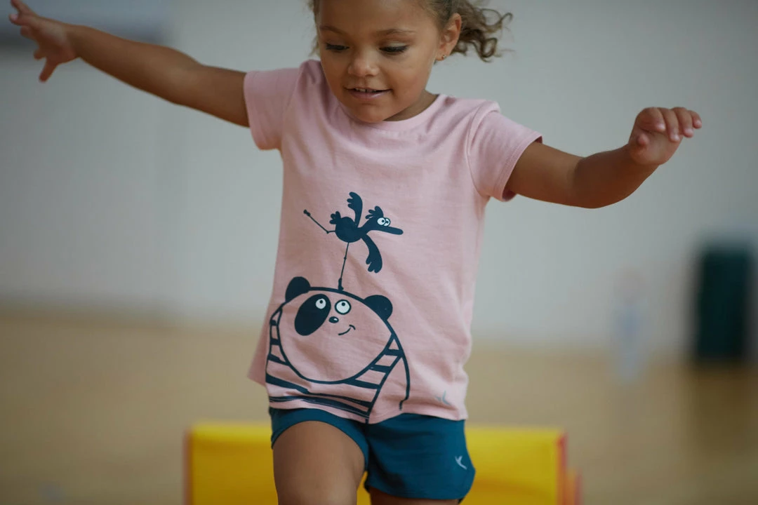 Exercise & Fitness Apparel Domyos 100, Short Sleeved Gym T-Shirt, Babies'