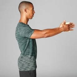 Kimjaly, Short-Sleeved Seamless Dynamic Yoga T-Shirt, Men's