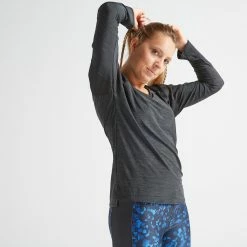 Domyos Exercise & Fitness Apparel Women's Fitness Cardio Training Long-Sleeved T-Shirt 120