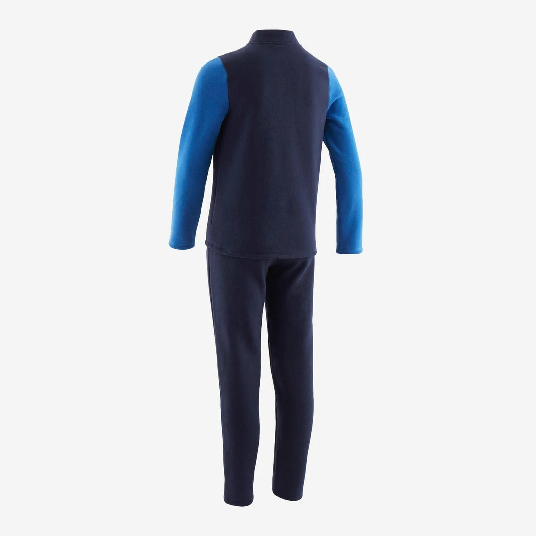 Domyos 100 Warmy, Warm Zip Gym Tracksuit, Boys' Exercise & Fitness Apparel