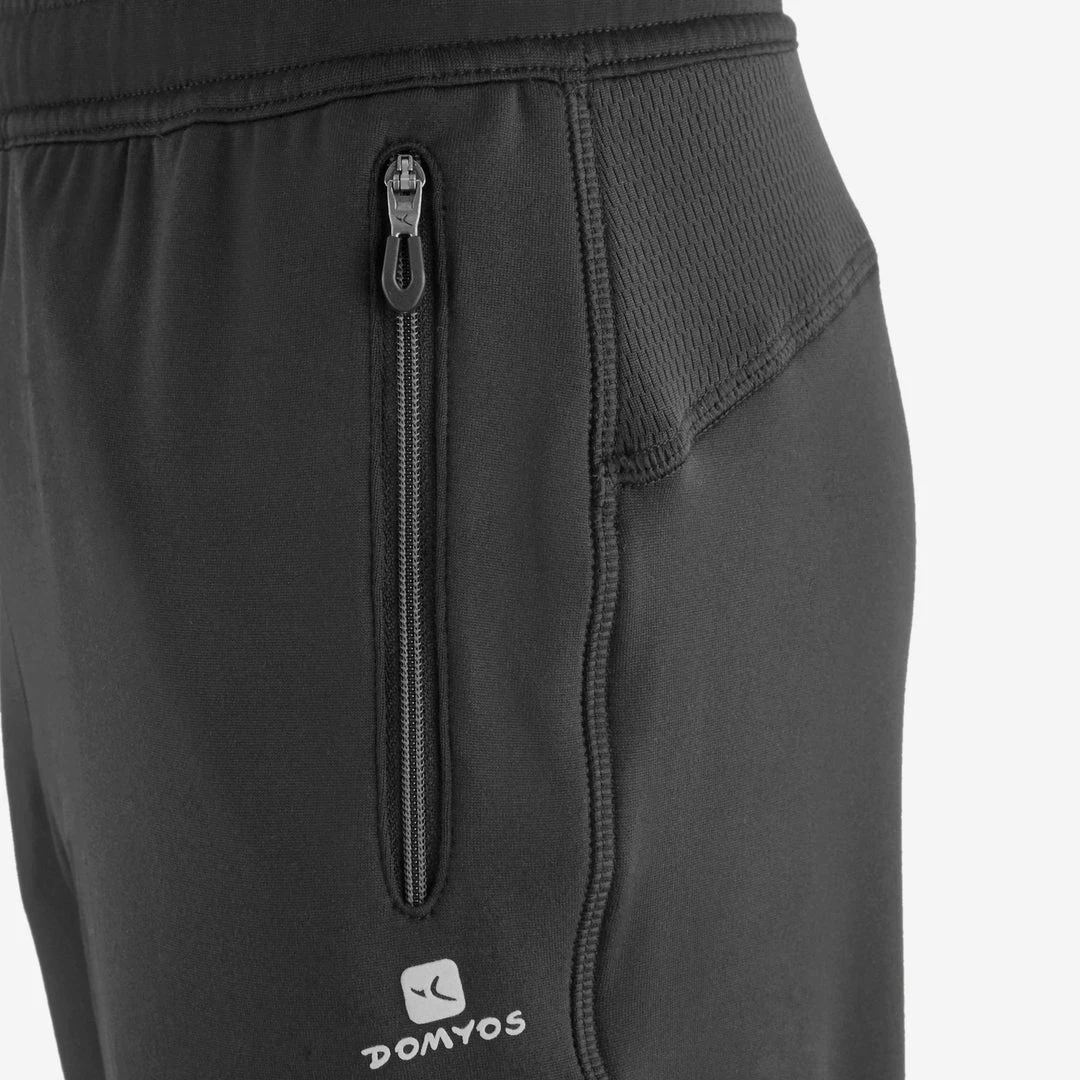 Domyos S500, Warm Regular-Fit Breathable Synthetic Gym Pants, Kids' Exercise & Fitness Apparel
