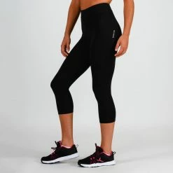 Domyos Exercise & Fitness Apparel Women's Cardio Fitness Cropped Bottoms 100