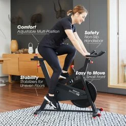 Domyos 100 Essential, Indoor Stationary Exercise Bike Cardio Machines & Equipment