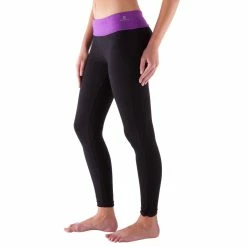 Domyos Women's Organic Cotton Yoga Leggings - Gray/Coral