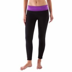 Domyos Women's Organic Cotton Yoga Leggings - Gray/Coral