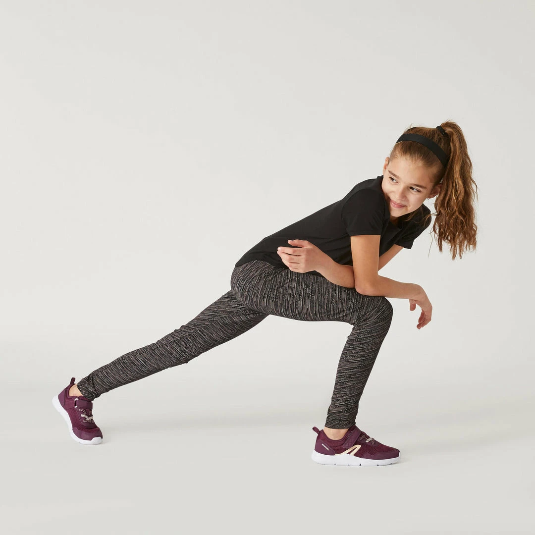 Domyos Breathable Cotton Gym Leggings, Girls' Exercise & Fitness Apparel
