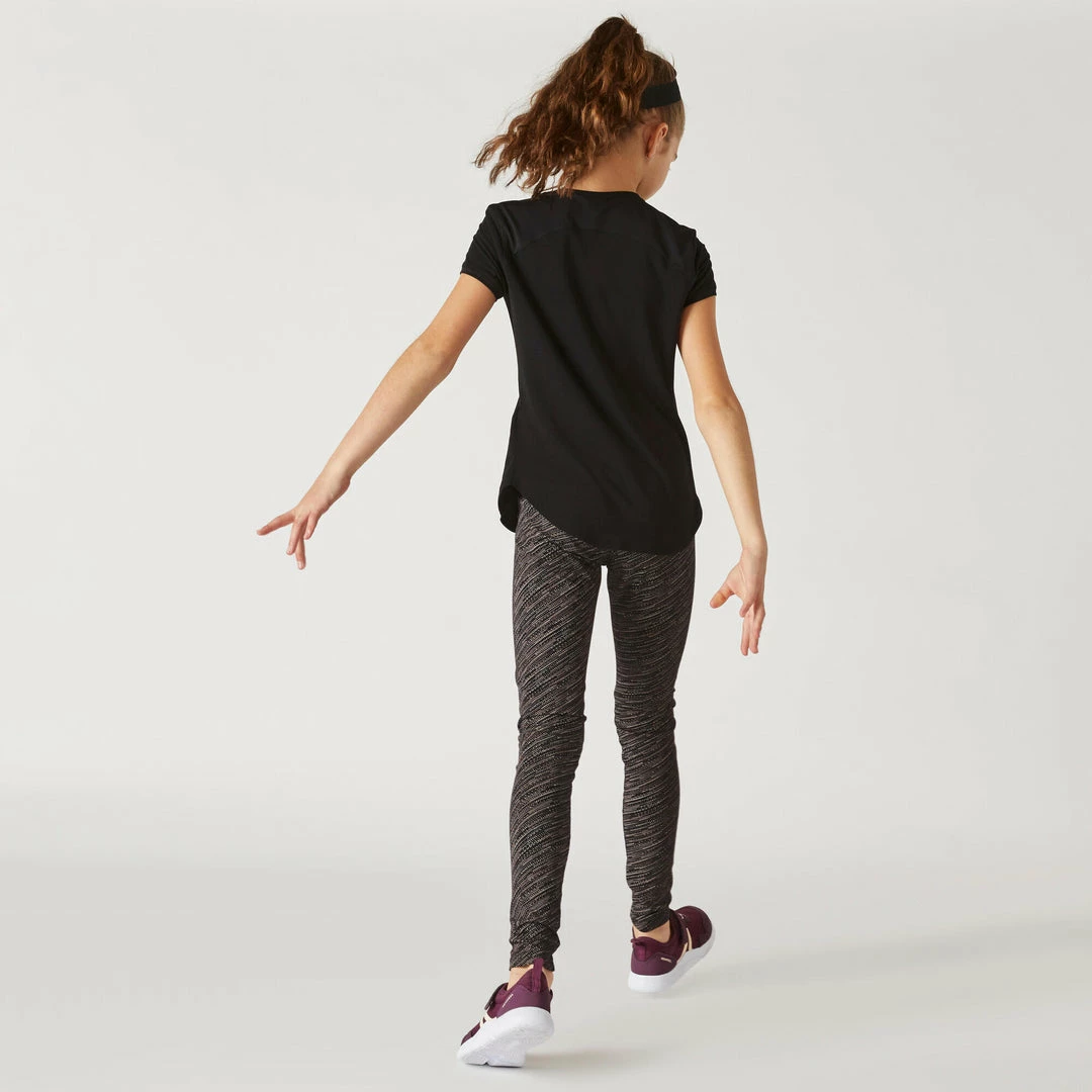 Domyos Breathable Cotton Gym Leggings, Girls' Exercise & Fitness Apparel