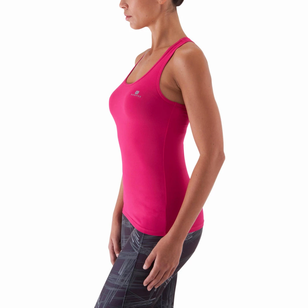 Domyos Exercise & Fitness Apparel My Top Women's Fitness Tank Top - Dark Pink