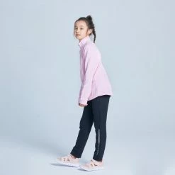 Domyos 100, Warm French Terry Jogging Pants, Girls'