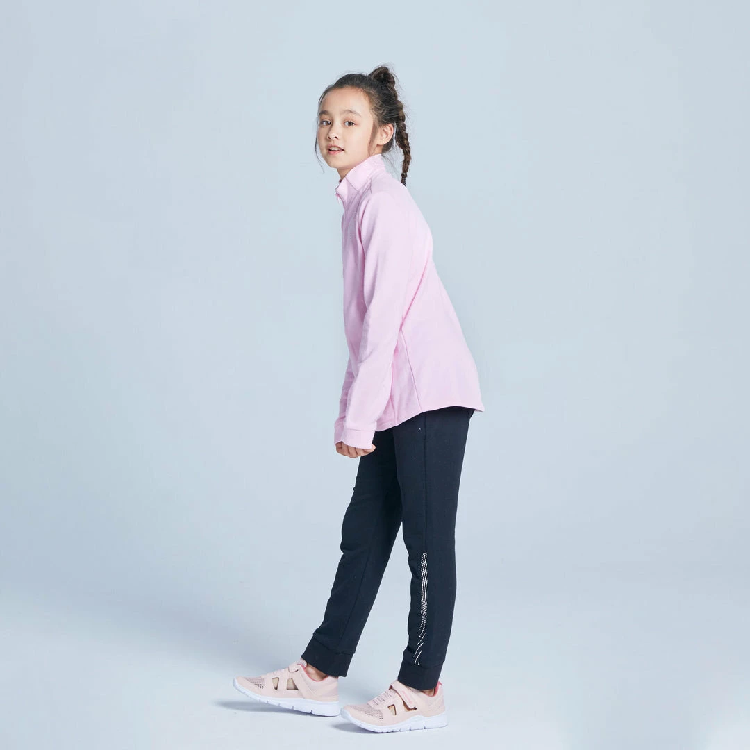 Domyos 100, Warm French Terry Jogging Pants, Girls'