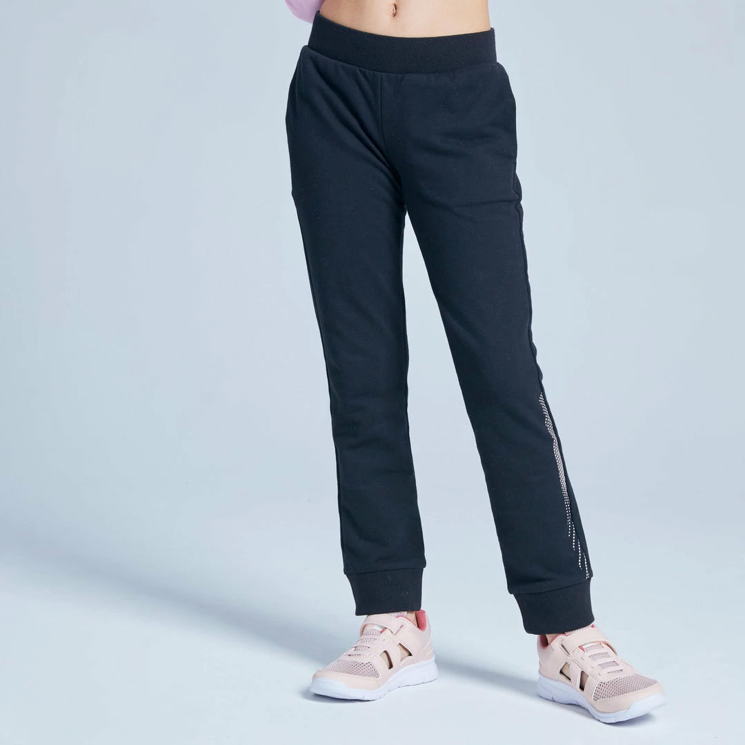 Domyos 100, Warm French Terry Jogging Pants, Girls'