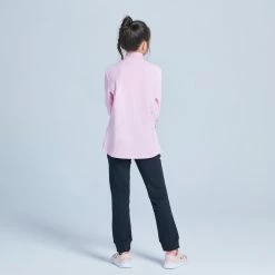 Domyos 100, Warm French Terry Jogging Pants, Girls'