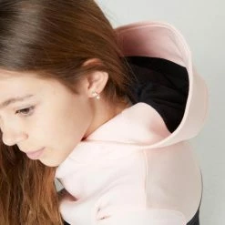 Exercise & Fitness Apparel Domyos 500, Warm Hooded Zip-Pocket Gym Sweatshirt, Girls'