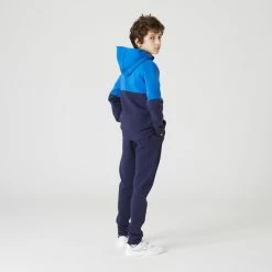 Domyos Exercise & Fitness Apparel Quechua 500, Warm Hooded Zip-Pocket Gym Sweatshirt, Boys'