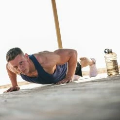 Exercise & Fitness Apparel Domyos, Weight Training Stringer Tank Top, Men's