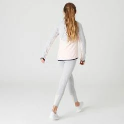 Domyos S500, Warm Breathable Synthetic Gym Tracksuit, Girls' Exercise & Fitness Apparel