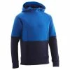 Domyos Exercise & Fitness Apparel Quechua 500, Warm Hooded Zip-Pocket Gym Sweatshirt, Boys'