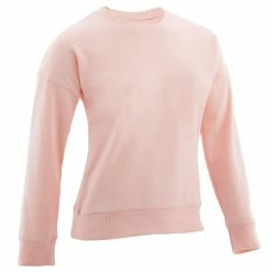 Domyos, Warm Crew-Neck Gym Sweatshirt, Girls' Exercise & Fitness Apparel
