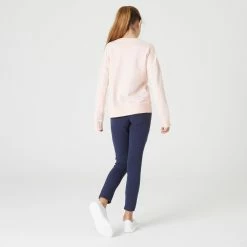 Domyos, Warm Crew-Neck Gym Sweatshirt, Girls' Exercise & Fitness Apparel