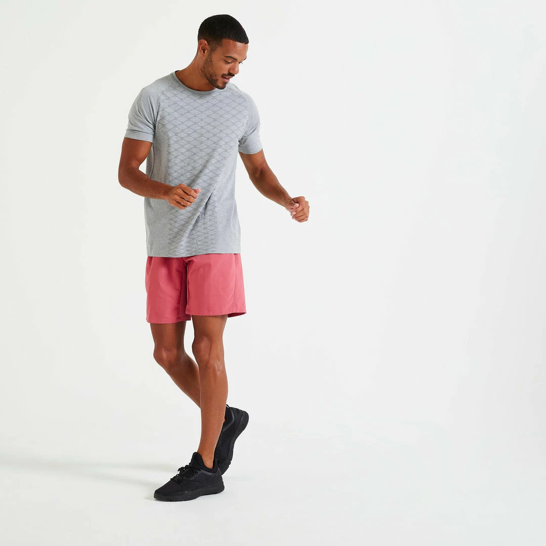 Domyos 500, Seamless Fitness Training T-Shirt, Men's Exercise & Fitness Apparel