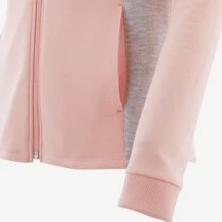 Domyos 100, Warm French Terry Gym Jacket, Girls'