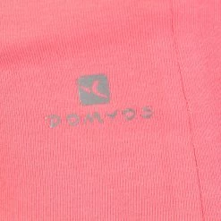 Domyos Women's Organic Cotton Yoga Leggings - Gray/Coral