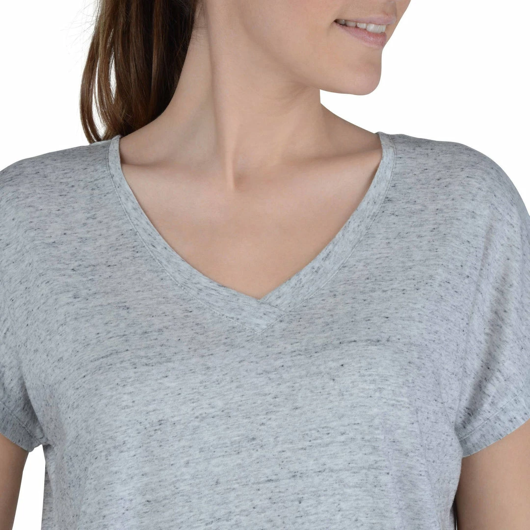 Domyos Short-Sleeve Athletic V-Neck T-Shirt, Women's