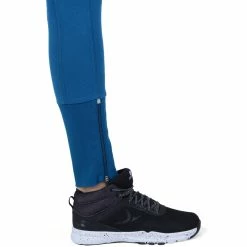 Domyos, Brushed Jersey Zipped-Ankle Gym & Pilates Leggings, Women's