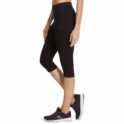 Domyos Women's Gym & Pilates Slim-Fit Cropped Leggings Fit+