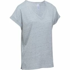 Domyos Short-Sleeve Athletic V-Neck T-Shirt, Women's