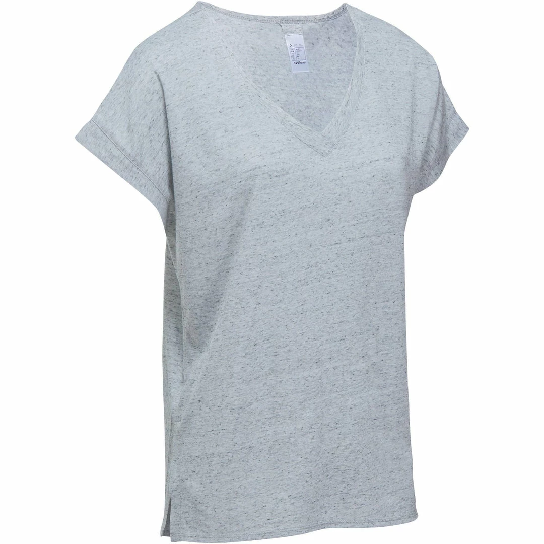 Domyos Short-Sleeve Athletic V-Neck T-Shirt, Women's
