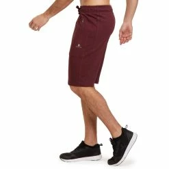 Domyos Slim-Fit Cotton Athletic Shorts, Men's Exercise & Fitness Apparel